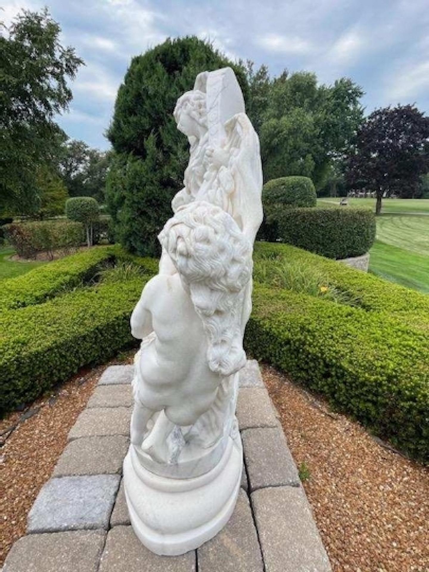 Scultura antica italiana in marmo bianco di Carrara di Louis-Simon Boizot In condizioni buone in vendita a Chicago, IL