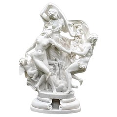 Scultura antica italiana in marmo bianco di Carrara di Louis-Simon Boizot