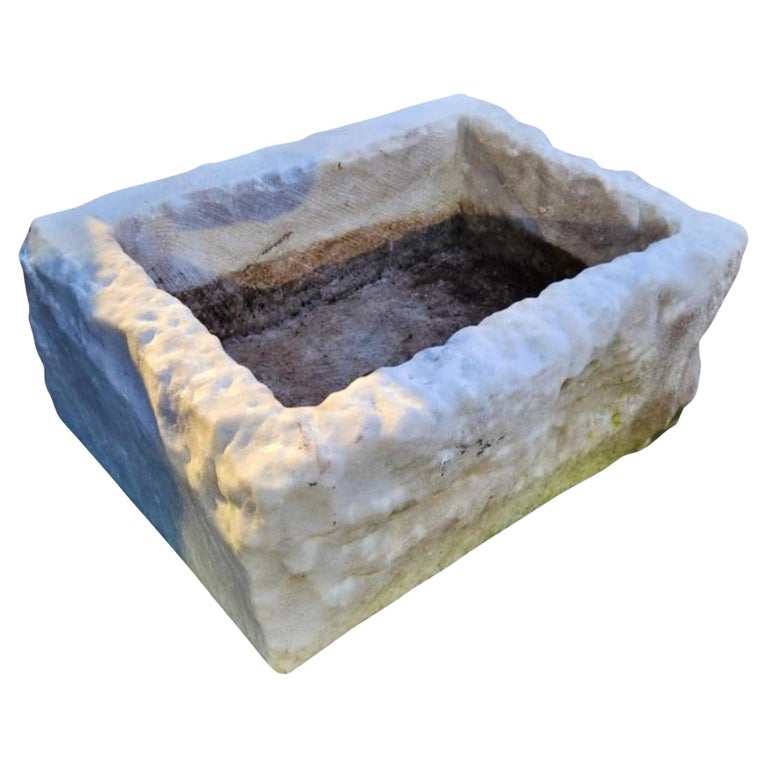 ANTIQUE ITALIAN WHITE CARRARA MARBLE TROUGLE 19th Century For Sale at ...