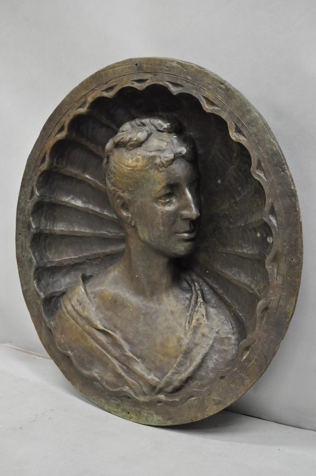 Antiguo Busto Italiano de Mujer Grande 25