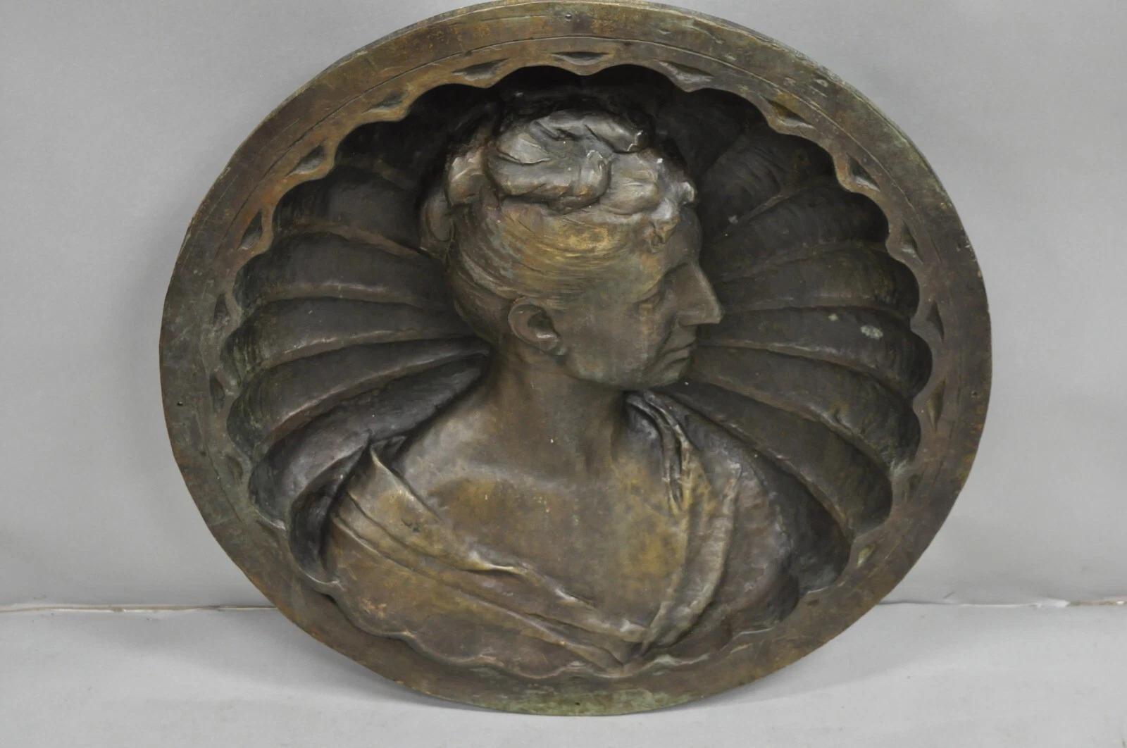Antiguo Busto Italiano de Mujer Grande 25
