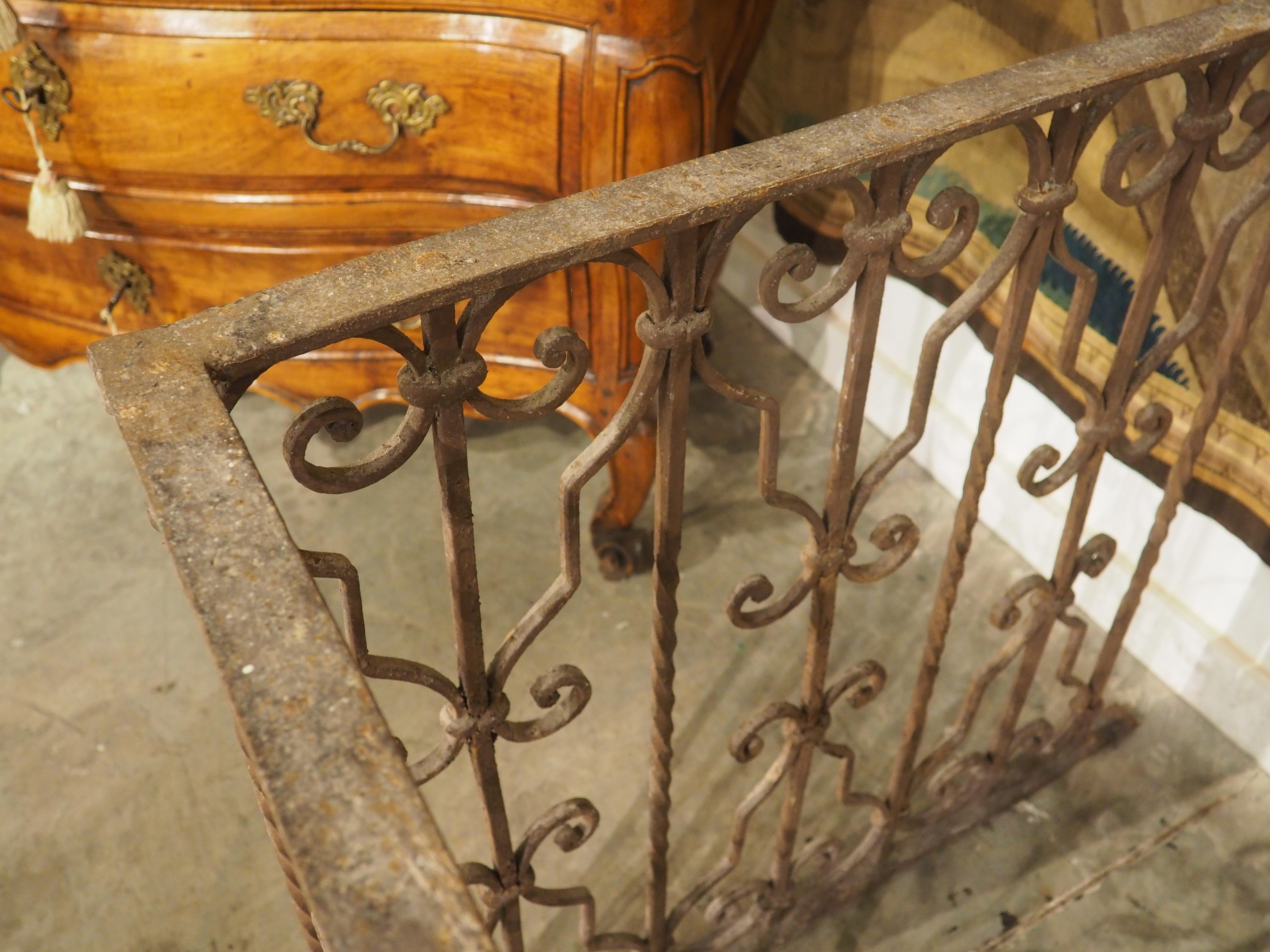 Antique Italian Wrought Iron Balcony Railing as Console Table Base ...