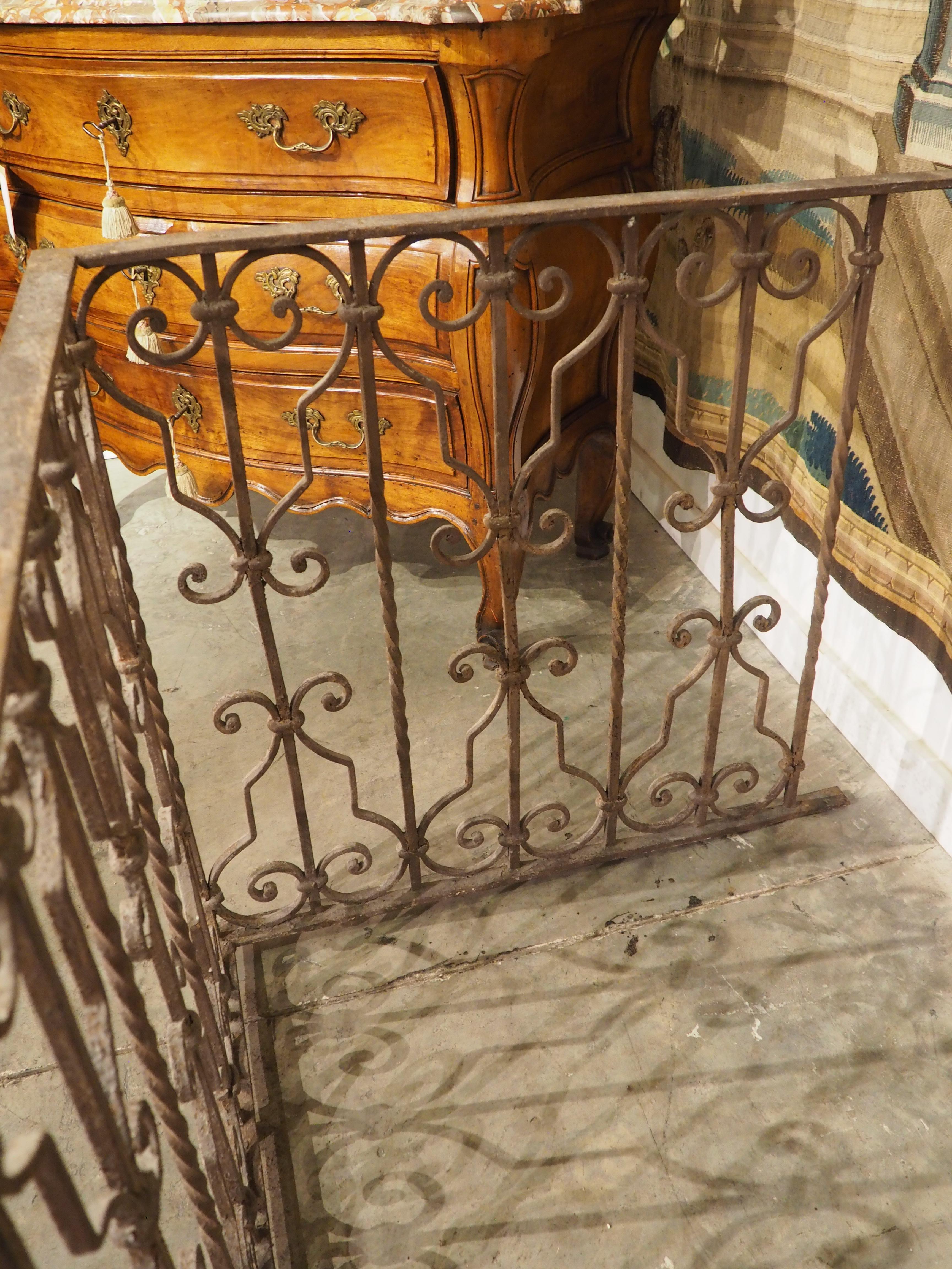 Antique Italian Wrought Iron Balcony Railing as Console Table Base ...