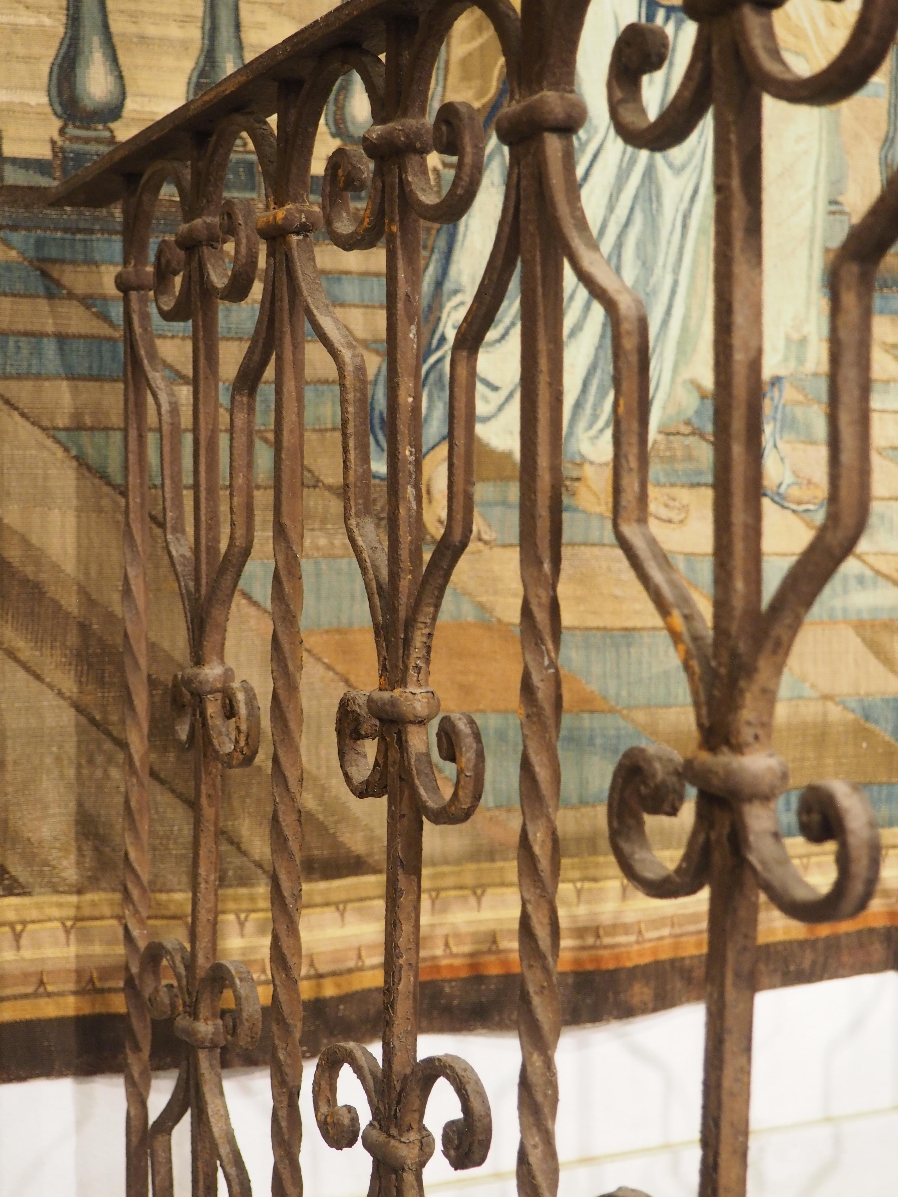 Antique Italian Wrought Iron Balcony Railing as Console Table Base ...