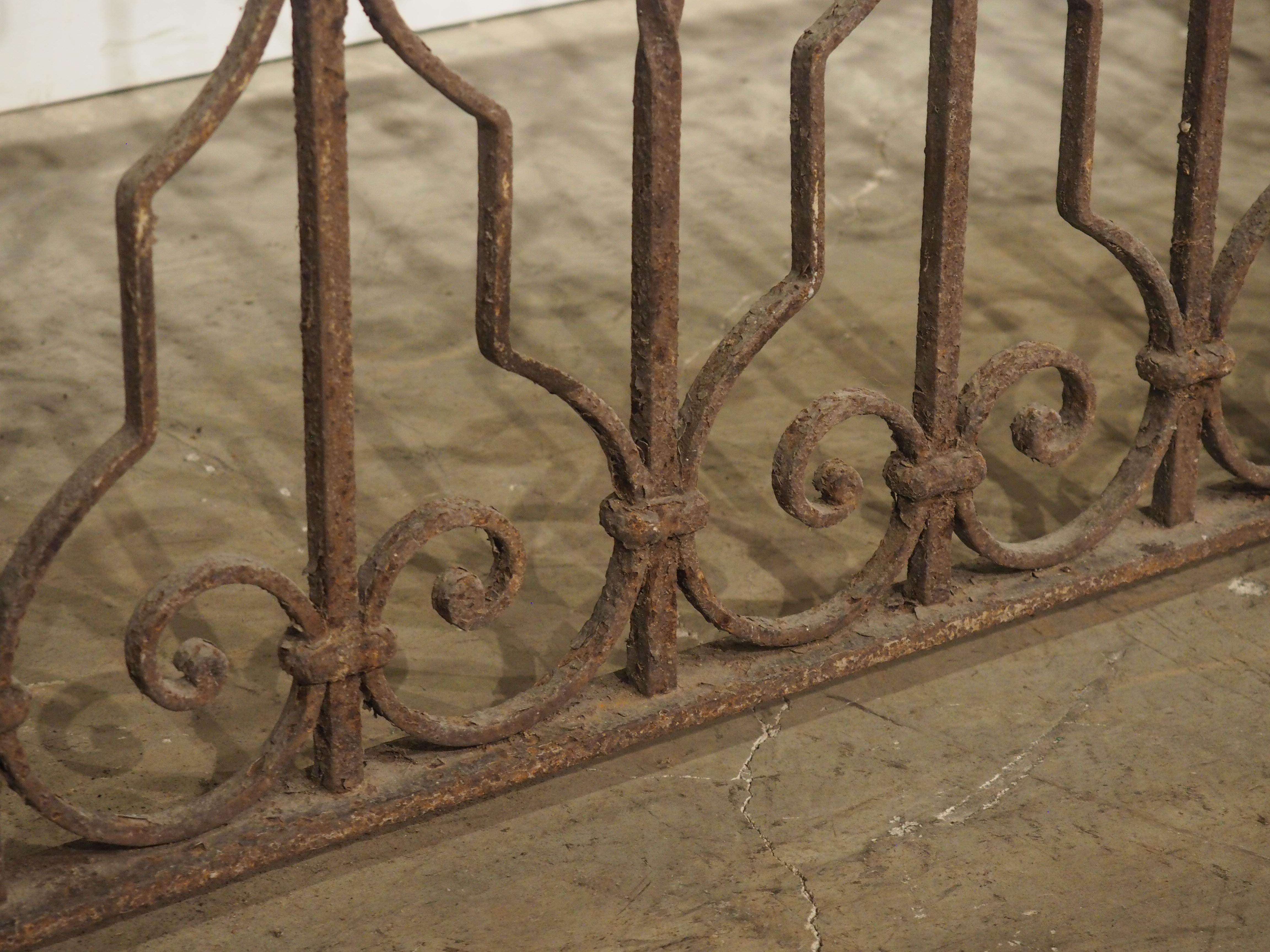 Antique Italian Wrought Iron Balcony Railing as Console Table Base ...