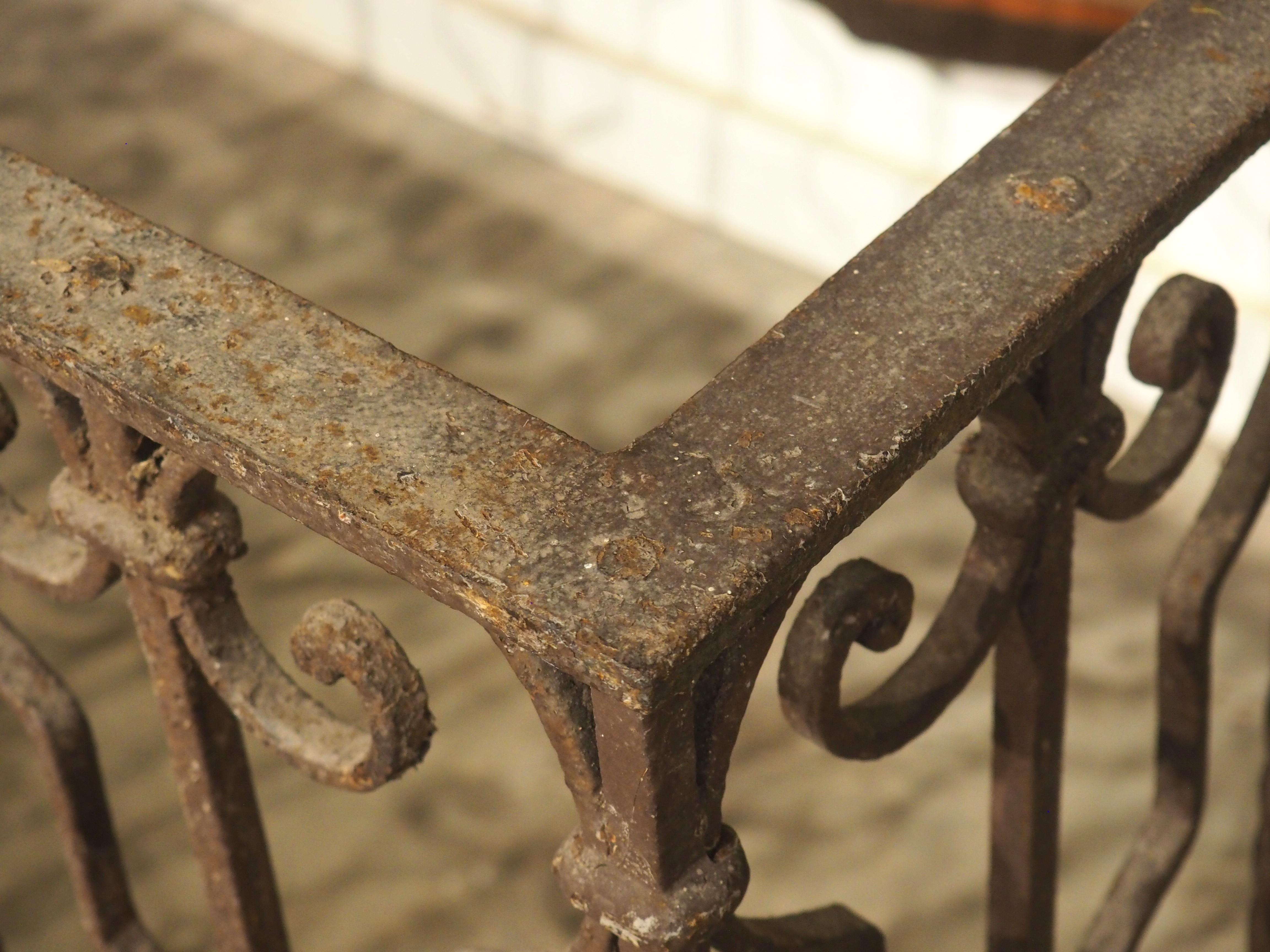 Antique Italian Wrought Iron Balcony Railing as Console Table Base ...