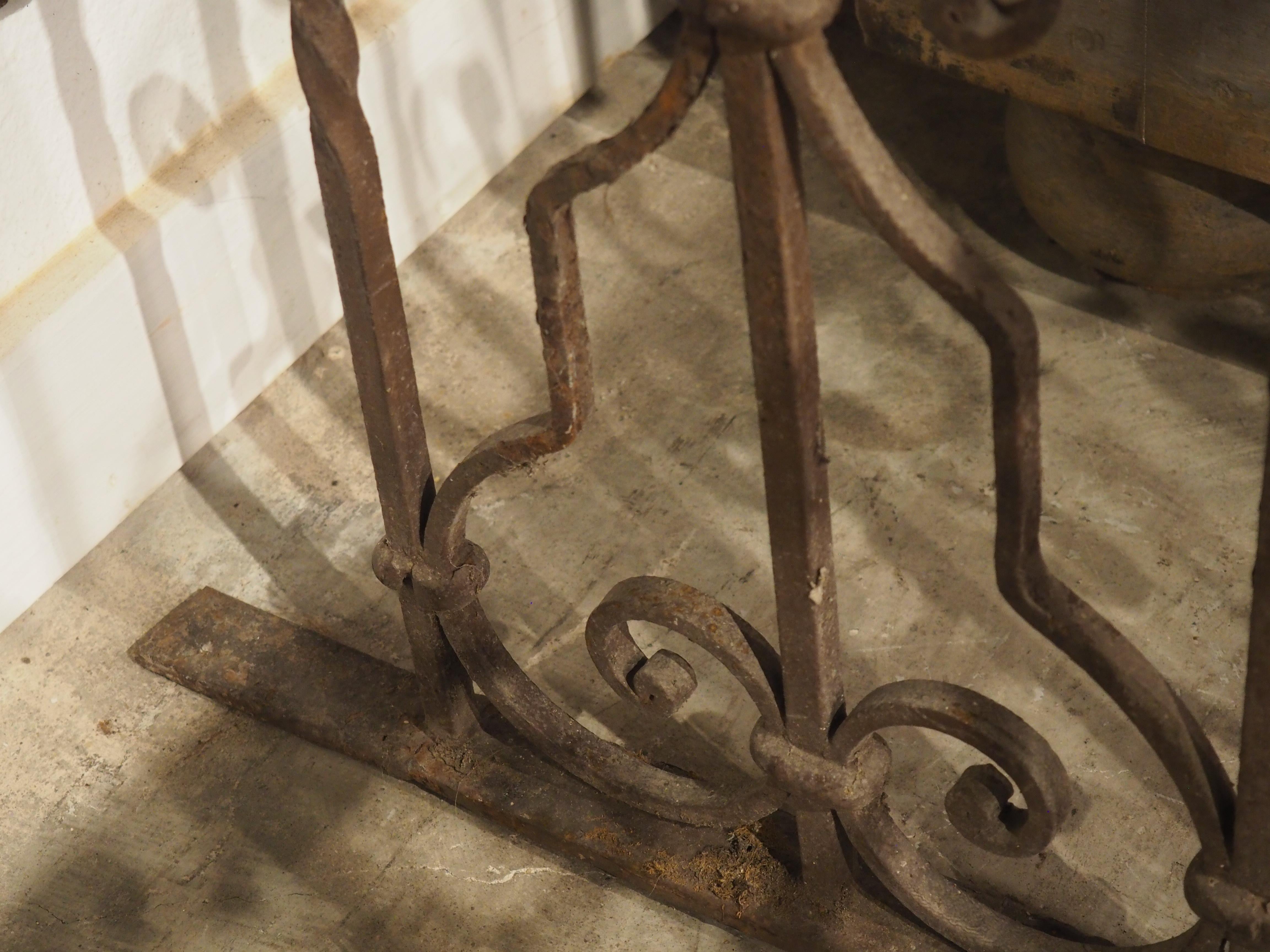 Antique Italian Wrought Iron Balcony Railing as Console Table Base ...