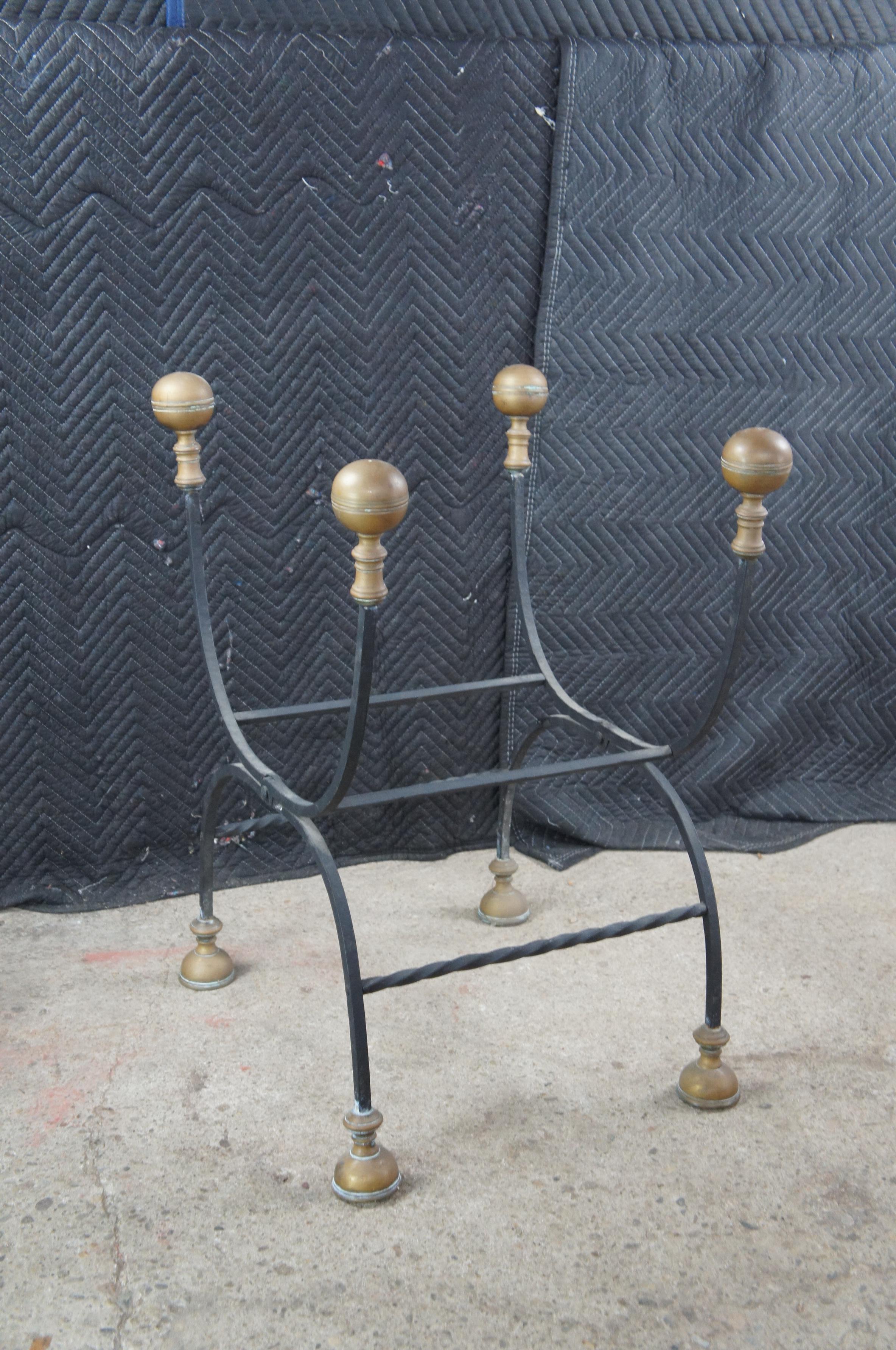 Antico sgabello italiano in ferro battuto e ottone Savonarola Chair Foldes in vendita 4
