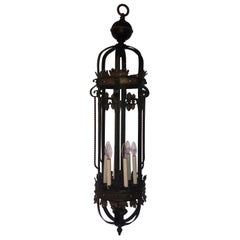 Antique Italian Wrought Iron Chandelier, circa 1890
