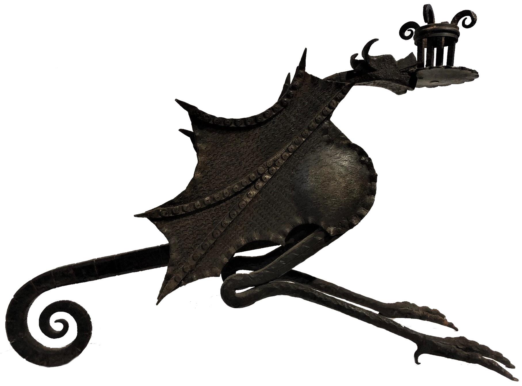 Antique
Candle Holder in form of a Dragon
Wrought Iron
Italy, XIX Century

ABOUT
This unique and really whimsical wrought iron candle holder in the form of a stylized dragon immediately evokes in the spectator a direct associations with the Middle
