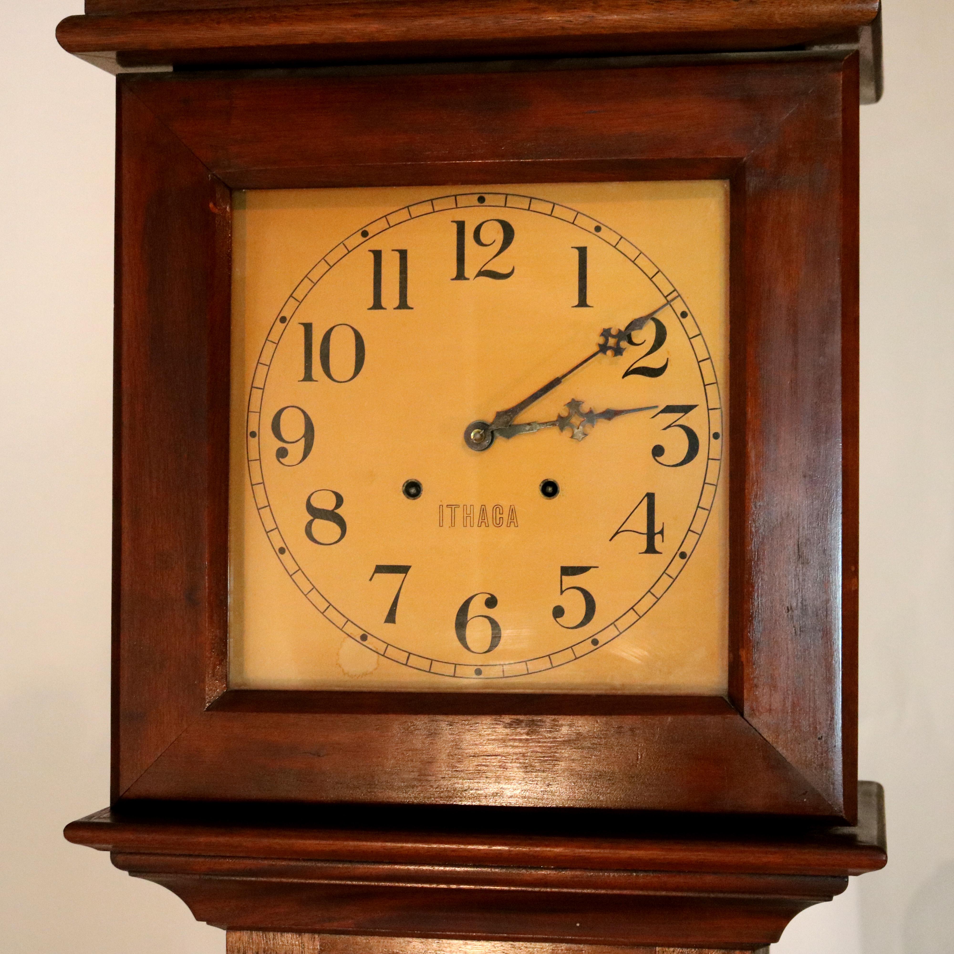 ***Reduced Delivery Rates - See Below or Click “Ask The Seller” to Request a Quote***

Antique Ithaca Clock Co. Tall Case Walnut Grandfather Clock C1920

Measures - 87 3/4