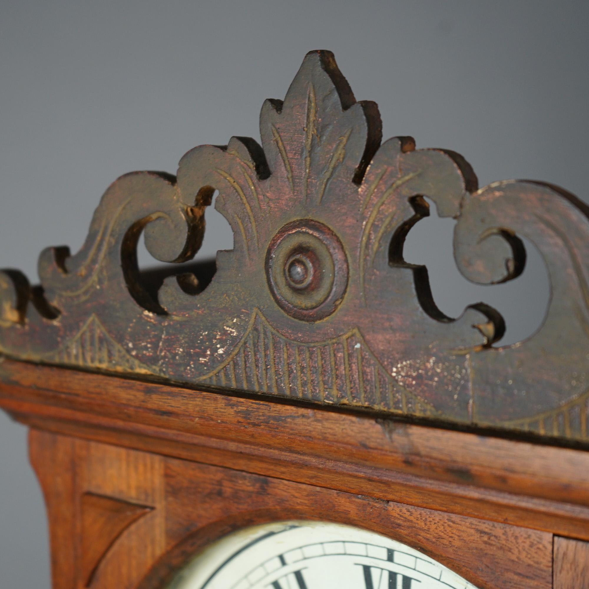 Antique Ithaca Double Dial Walnut Calendar Clock c1866 For Sale 1
