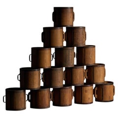 Antique Ittomasu Rice Measure Containers, Japan, Early 20th Century
