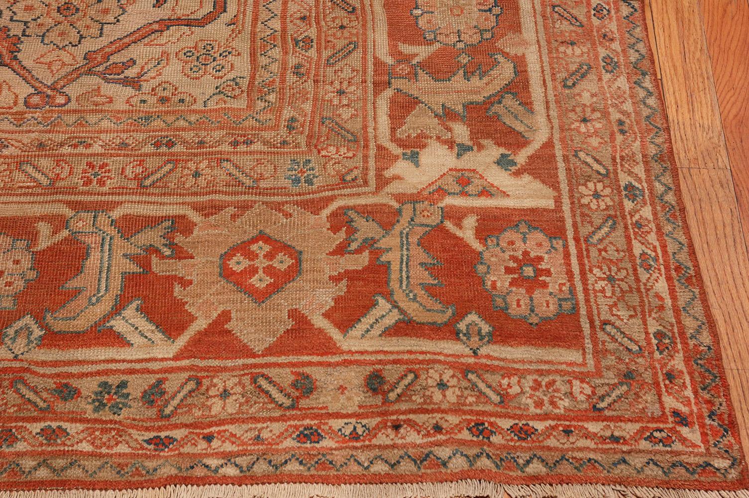 19th Century Nazmiyal Collection Antique Persian Sultanabad Rug. Size: 8 ft 10 in x 12 ft