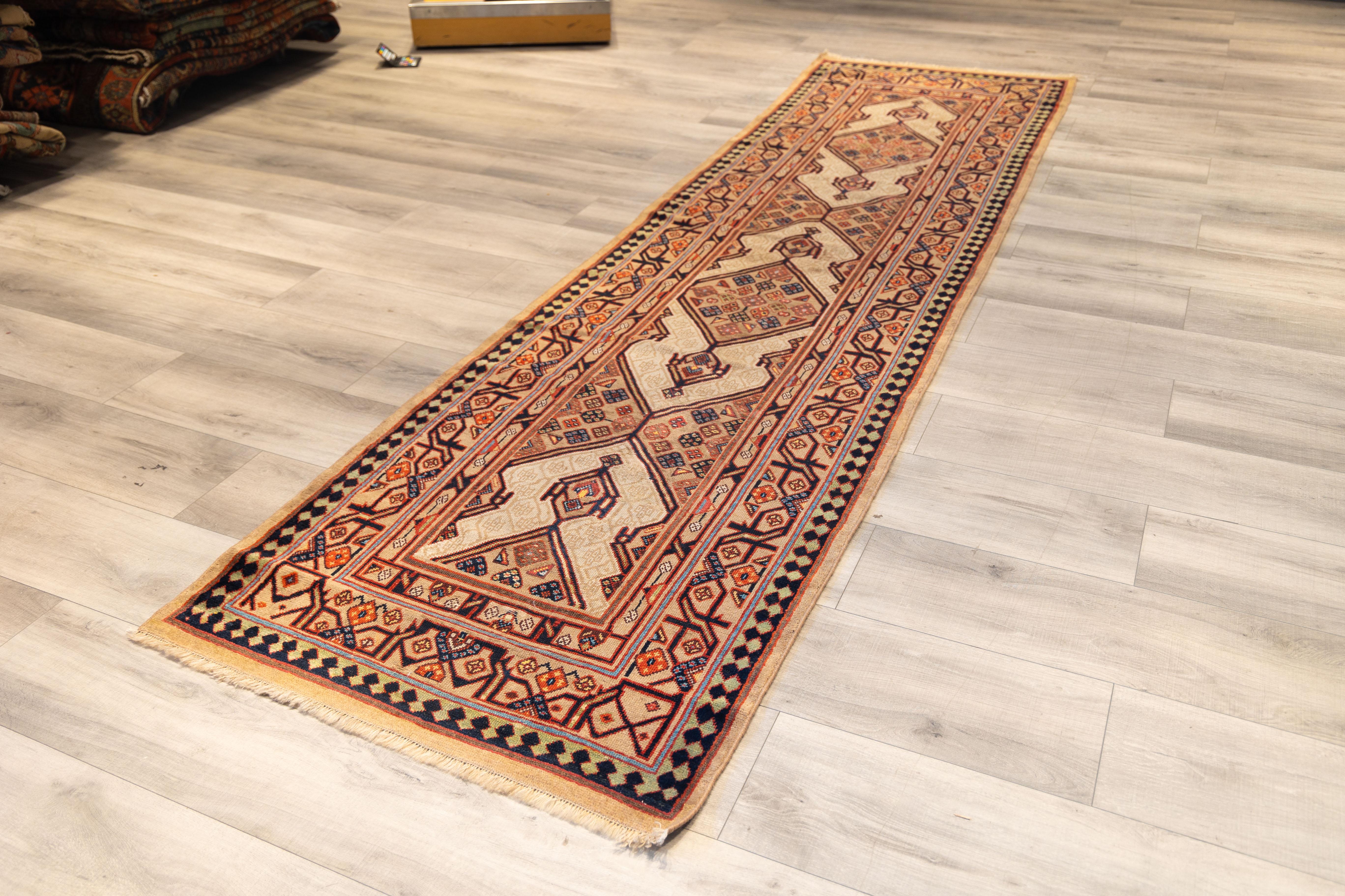 Persian Antique  ivory Bakshaish runner For Sale