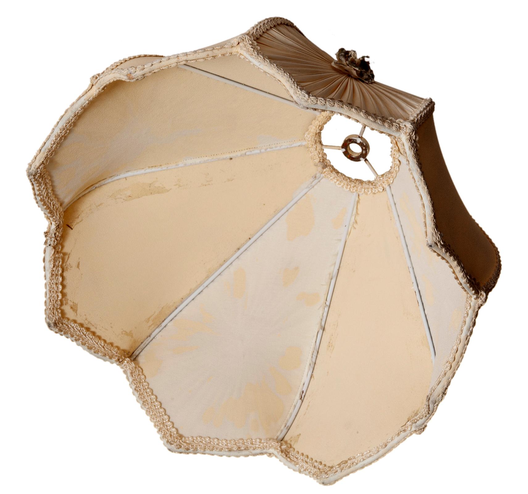 Hand-Crafted Antique Ivory Paneled Lampshade
