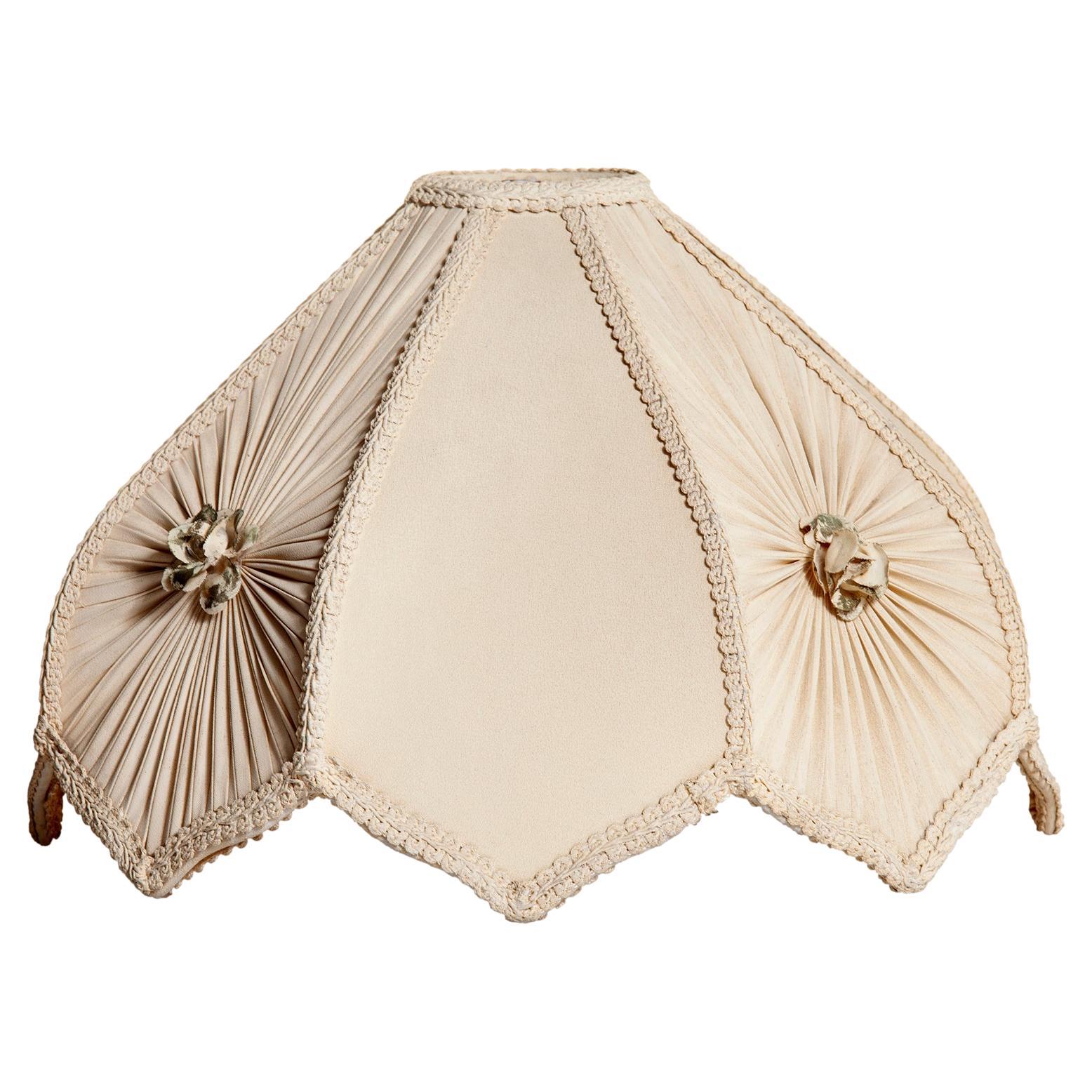 Antique Ivory Paneled Lampshade For Sale