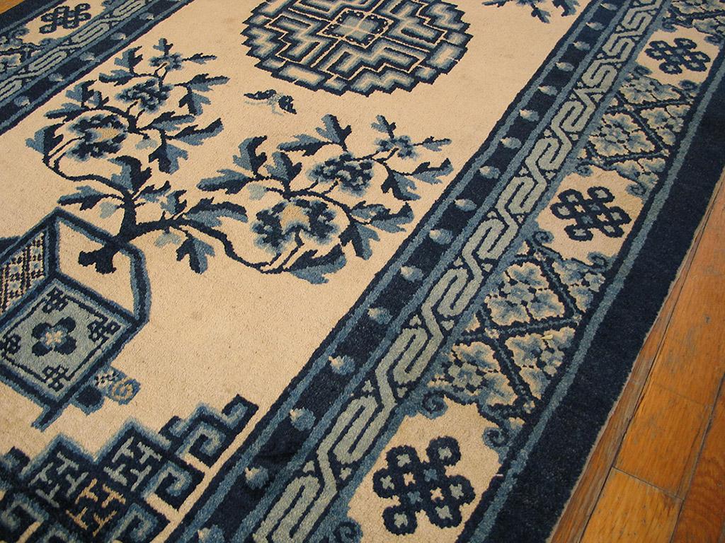 Chinesischer Baotou-Teppich des frühen 20. Jahrhunderts ( 3' x 6' - 91 x 183)  (Handgeknüpft) im Angebot