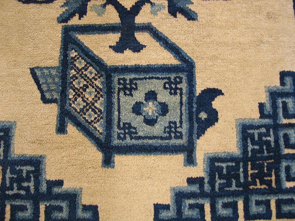Chinesischer Baotou-Teppich des frühen 20. Jahrhunderts ( 3' x 6' - 91 x 183)  (Wolle) im Angebot