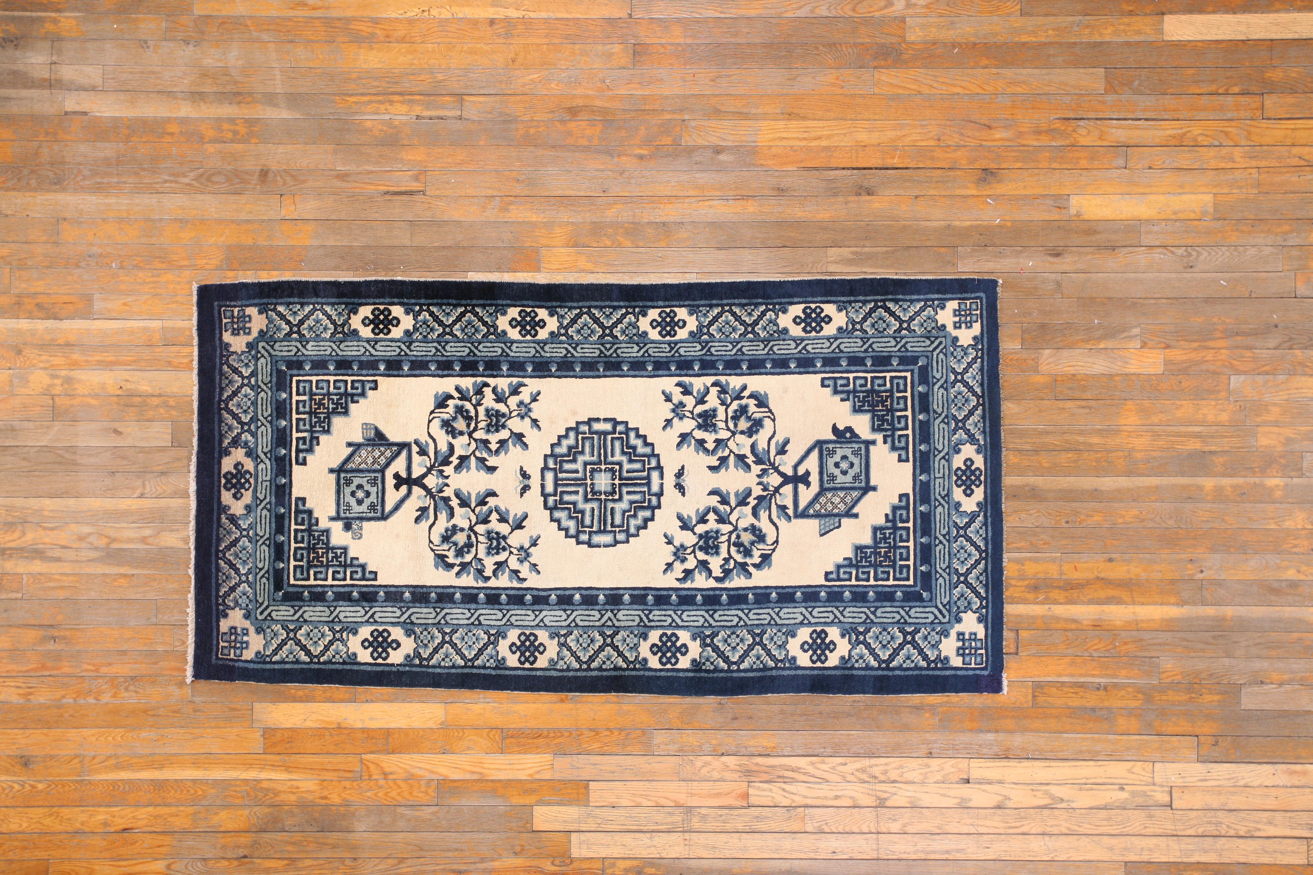 Chinesischer Baotou-Teppich des frühen 20. Jahrhunderts ( 3' x 6' - 91 x 183)  im Angebot 2