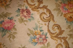 Antique Ivory Spanish Savonnerie Rug