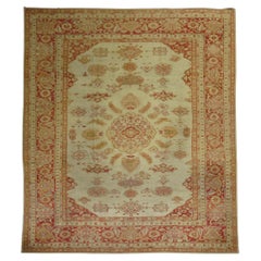 Antique Ivory Sultanabad Persian Carpet