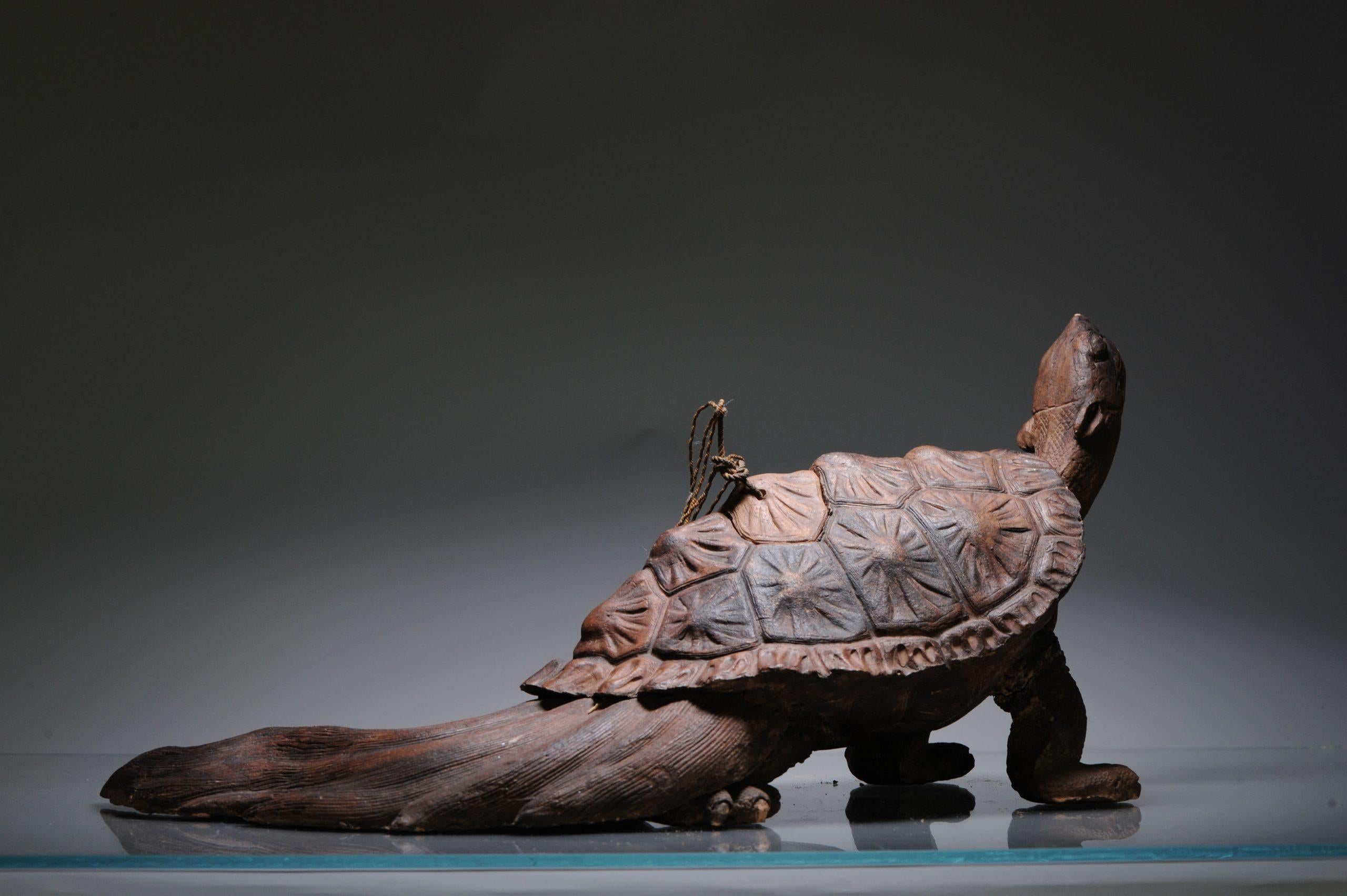 Meiji Brûleur d'encens Edo d'une tortue Iwayaki en faïence du Japon du 19ème siècle en vente