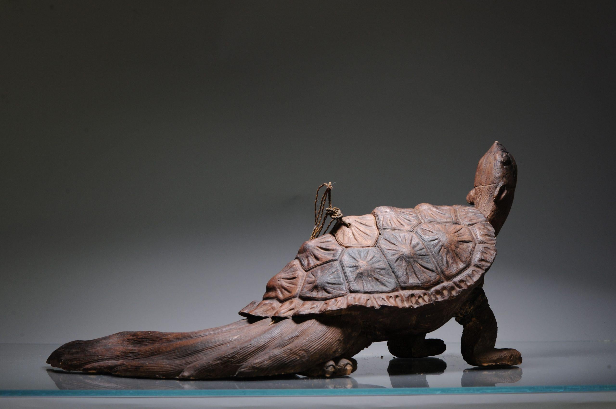 Japonais Brûleur d'encens Edo d'une tortue Iwayaki en faïence du Japon du 19ème siècle en vente