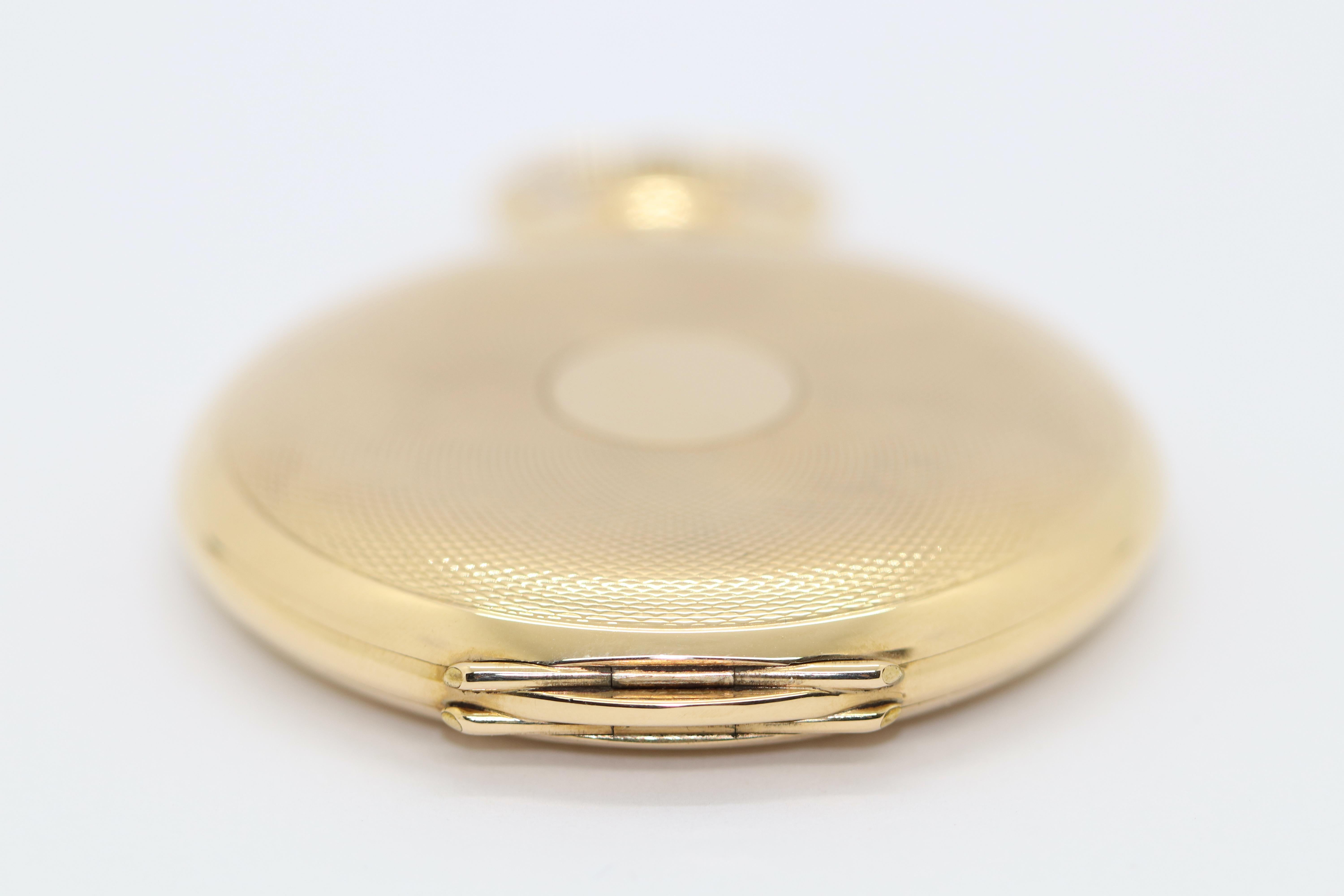 Antique IWC Pocket Watch Hunter 14 Karat Gold 6