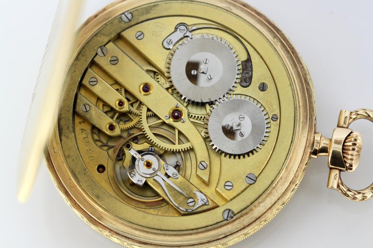 Antique IWC Schaffhausen 14 Karat Yellow Gold Manual Winding Pocket