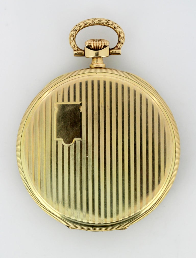 Antique IWC Schaffhausen 14 Karat Yellow Gold Manual Winding Pocket