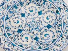 Antique Iznek Pottery, Turquoise, Blue, Cream