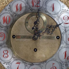 Antique J. E. Caldwell & Co, Philadelphia Mahogany Tall Case Clock c1890