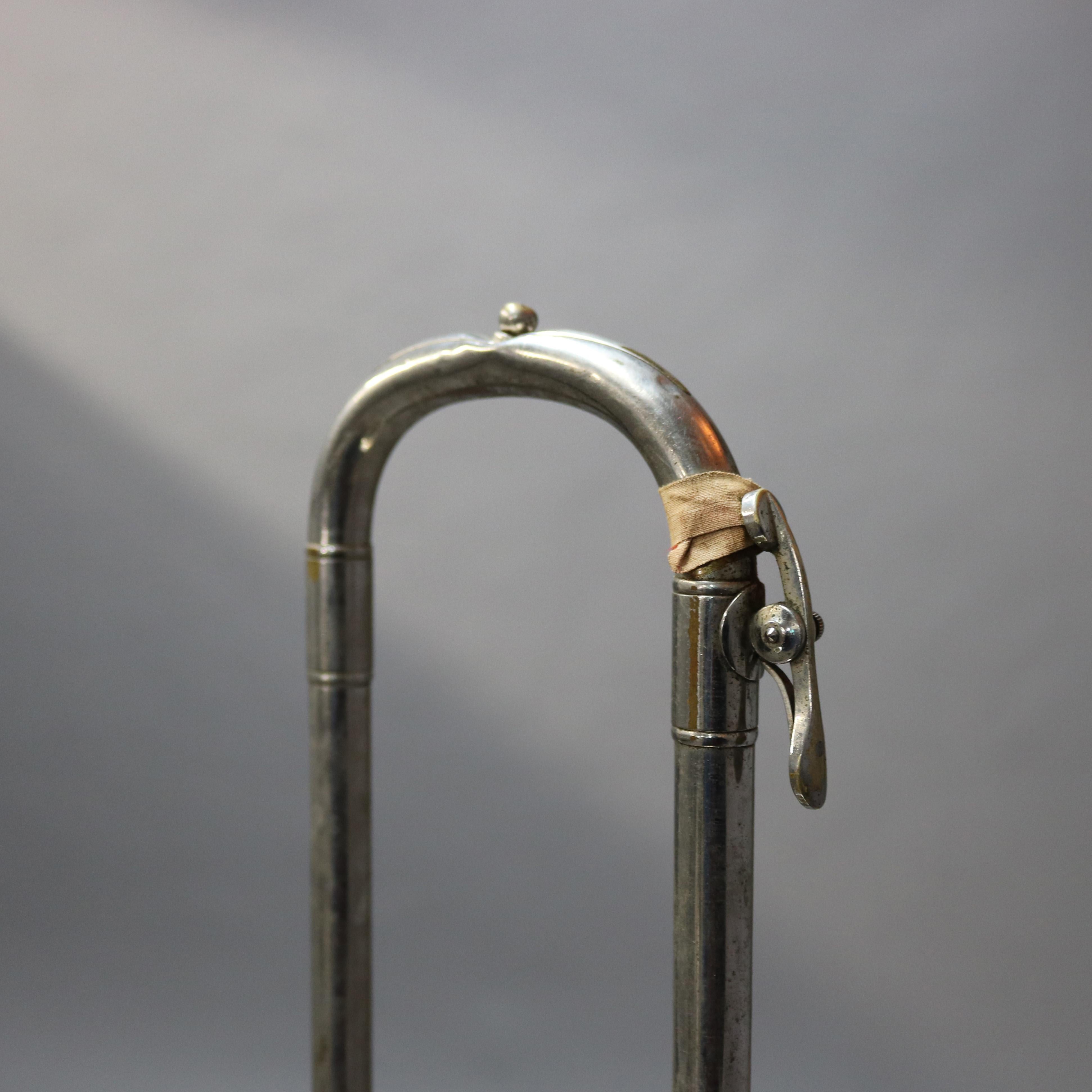 American Antique J Fischer NY Professional Grade Nickel-Plated Brass Jazz Trombone