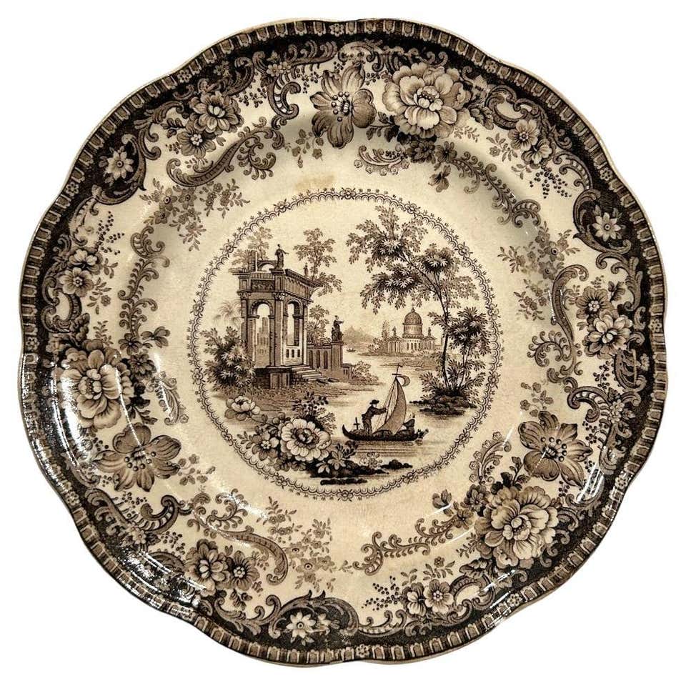 William Adams IV and Sons Purple Palestine Staffordshire Transferware ...