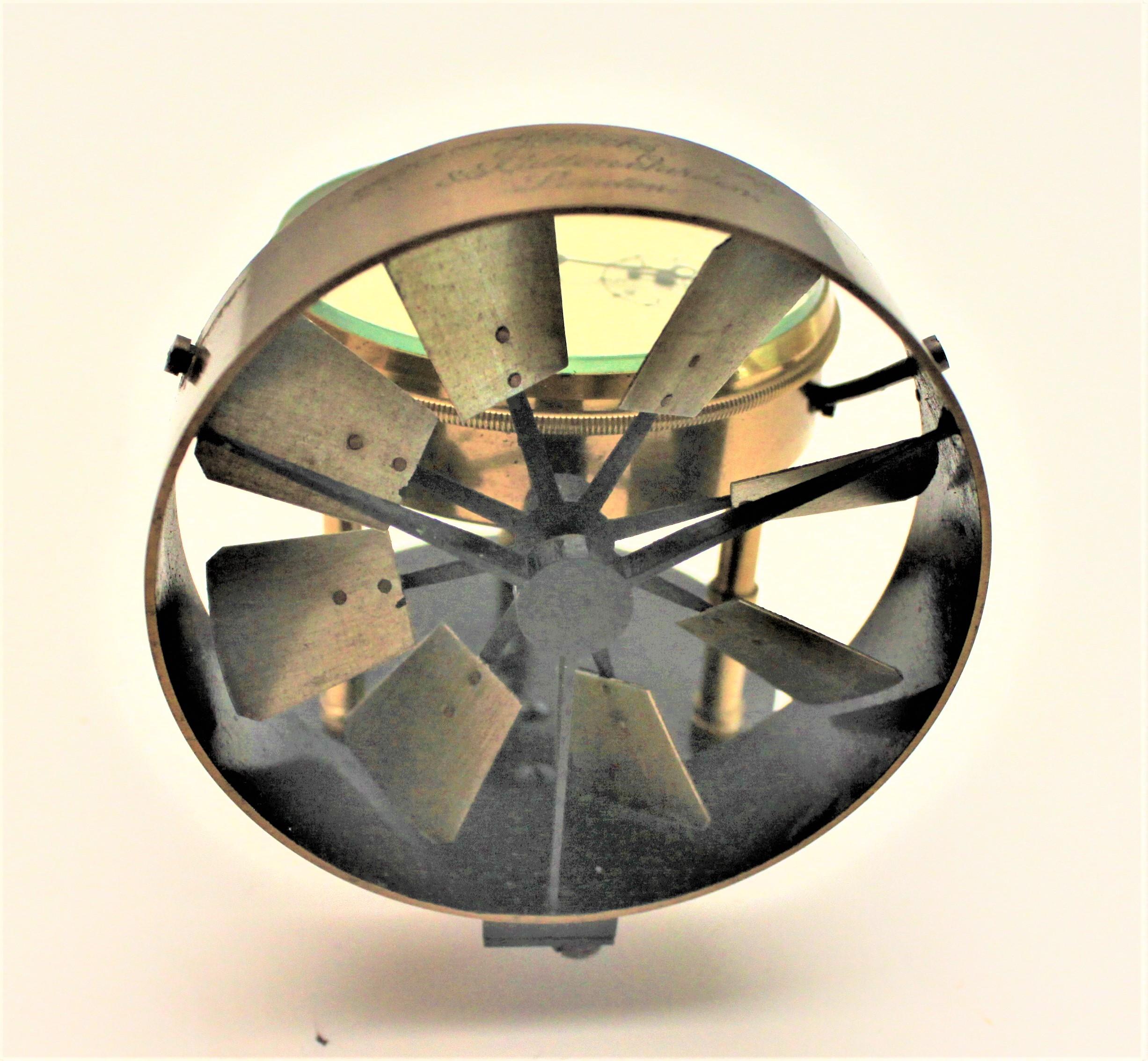 J. Hicks London Brass Scientific Air Meter Instrument avec étui en bois 3