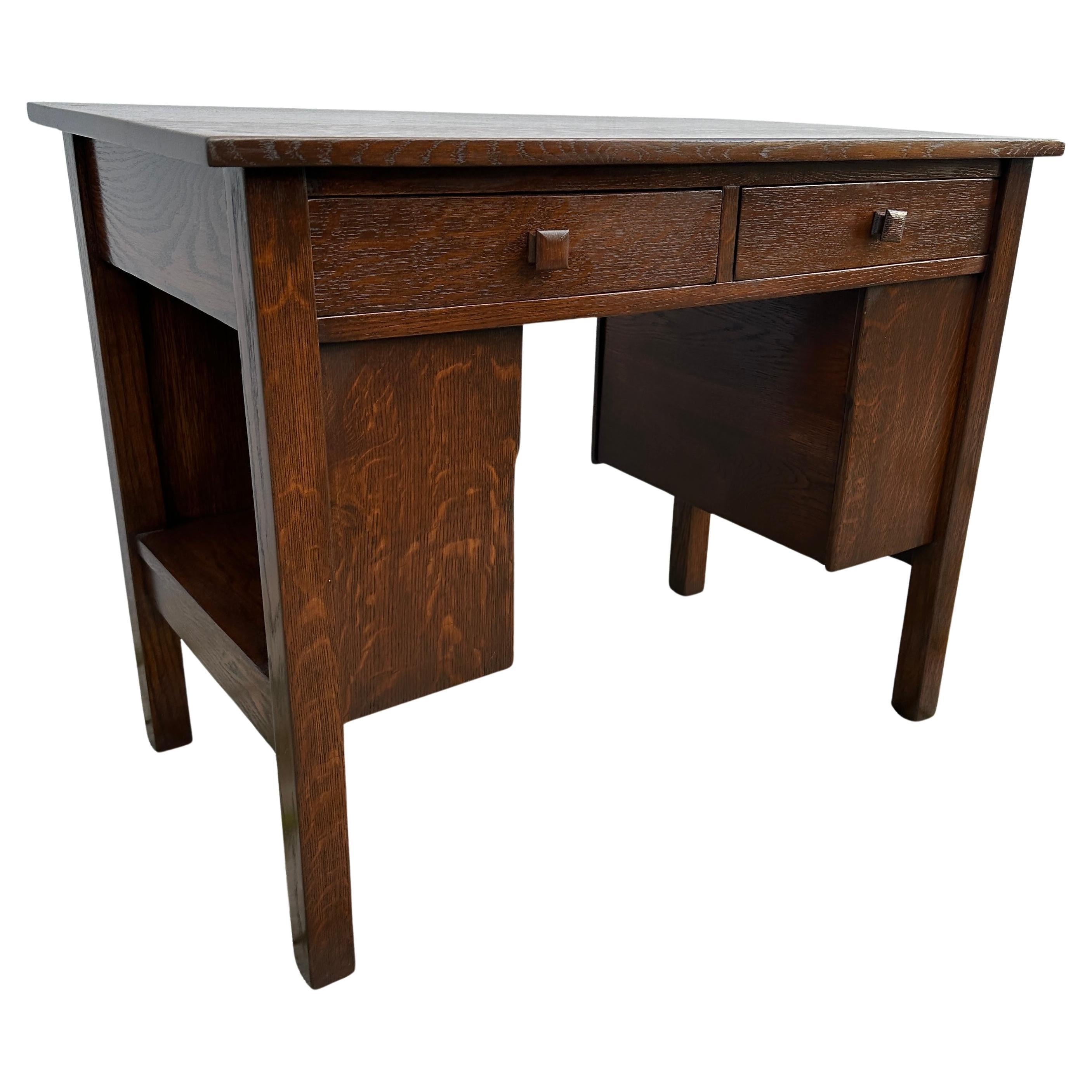 Antique ARTS &CRAFTS J. M. Young Desk - Stickley era - W8127 - A SPECIAL SALE For Sale