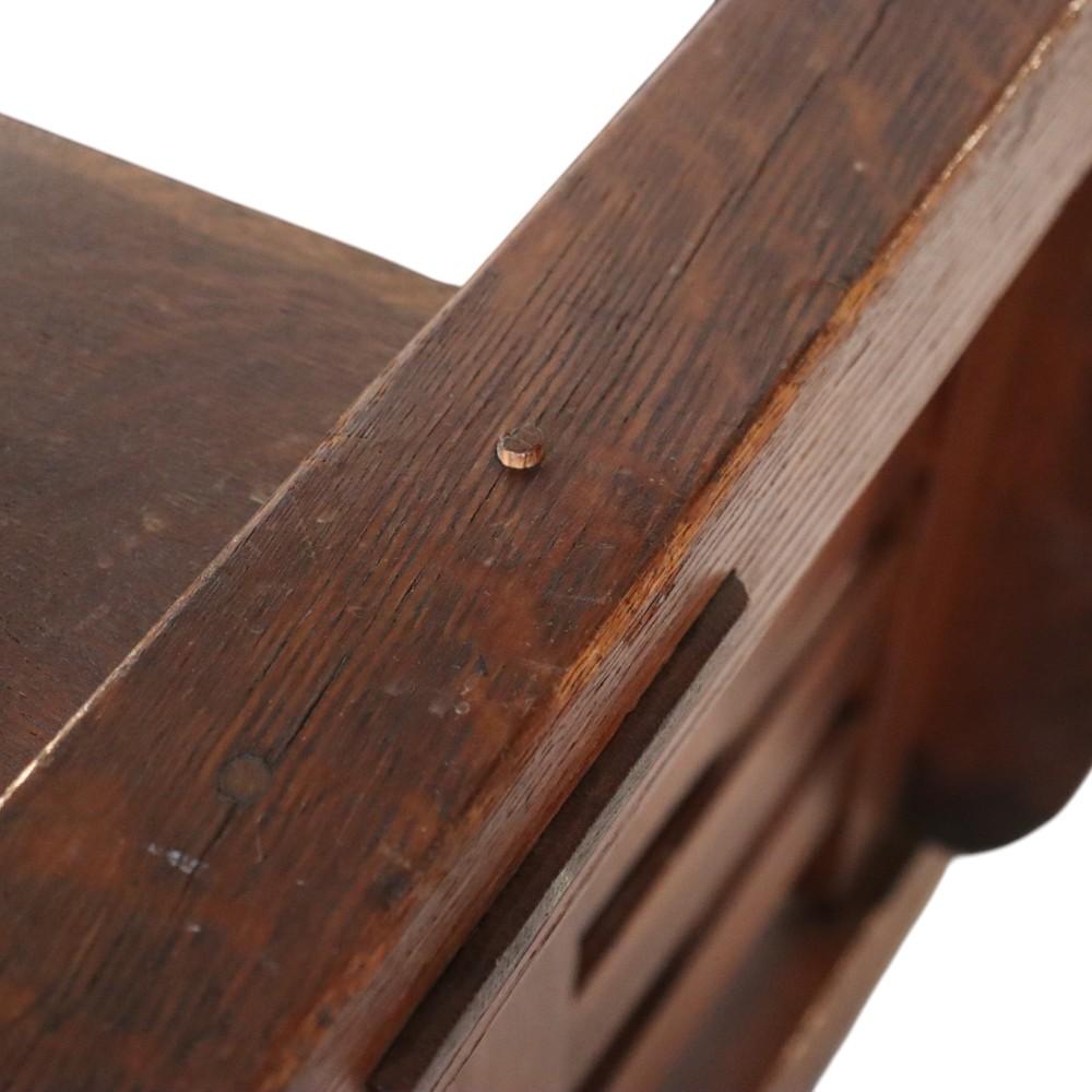 Sillón antiguo J. M. Young o Stickley School Mission Oak c1920 en venta 8