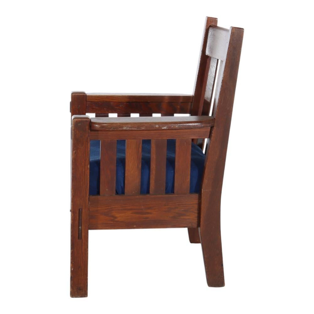 Sillón antiguo J. M. Young o Stickley School Mission Oak C1920

Medidas - 38 1/4