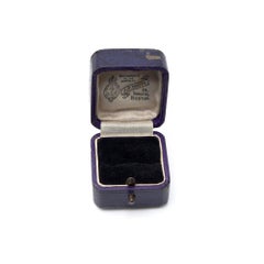 Caja antigua de anillos de cuero de J. P. Davis, de Boston