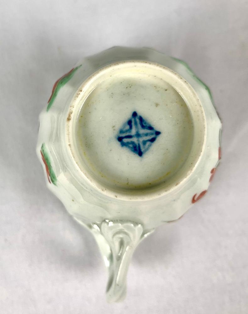 Antique Jabberwocky Pattern Cup and Saucer First Period Worcester Circa 1770 3