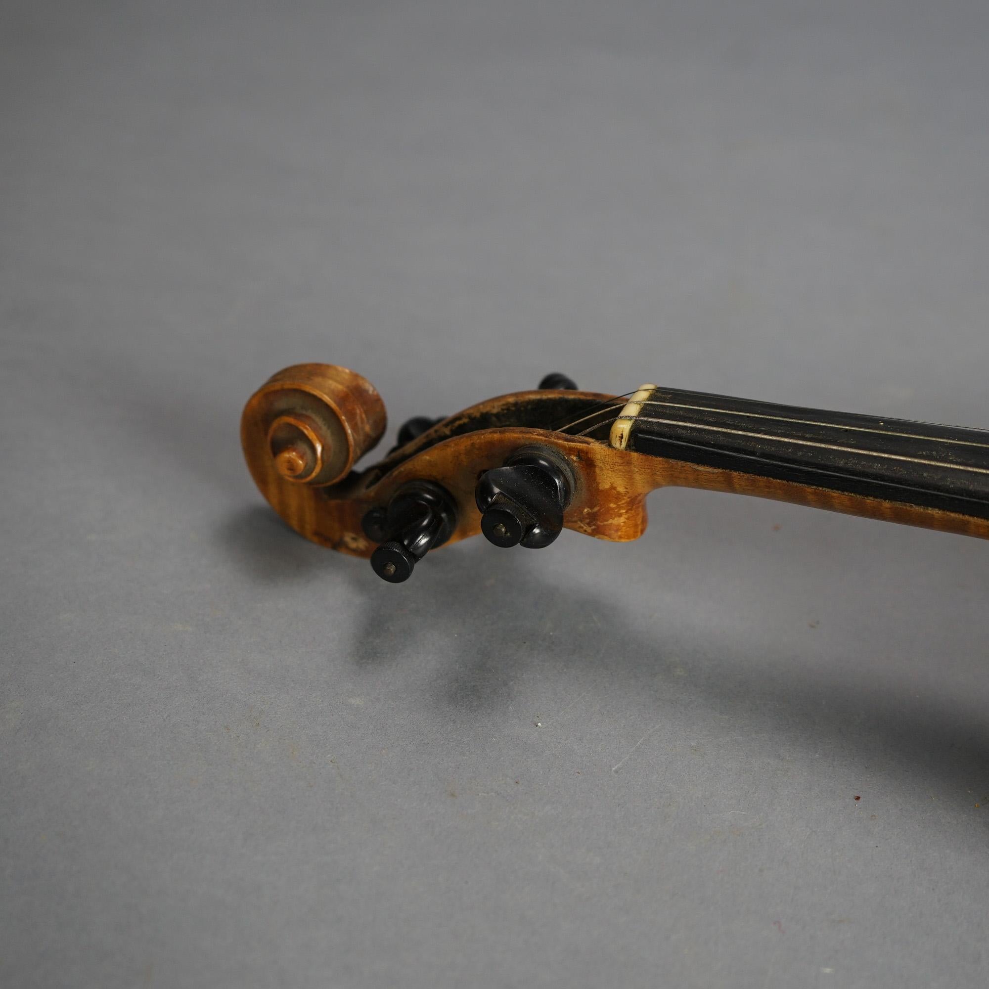 Antique Jacob Steiner School Cremonae Violin, Bow & Case C1900 4