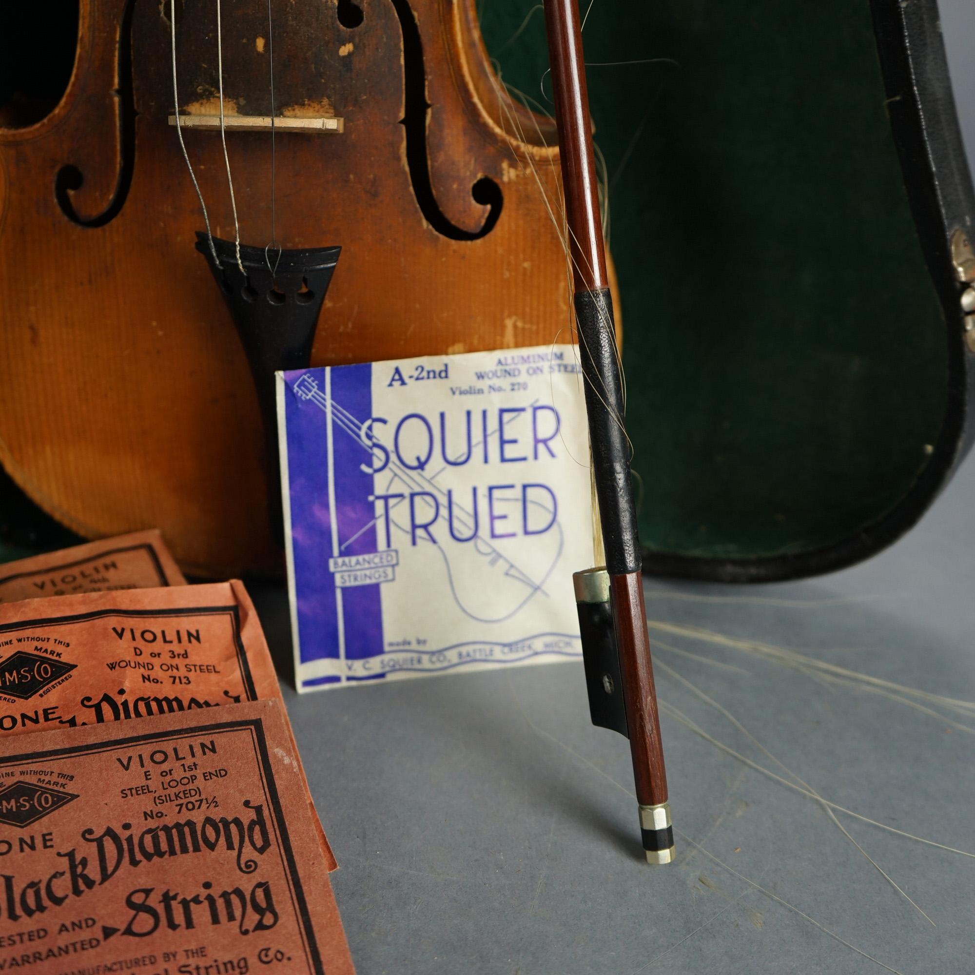 Antique Jacob Steiner School Cremonae Violin, Bow & Case C1900 For Sale 6