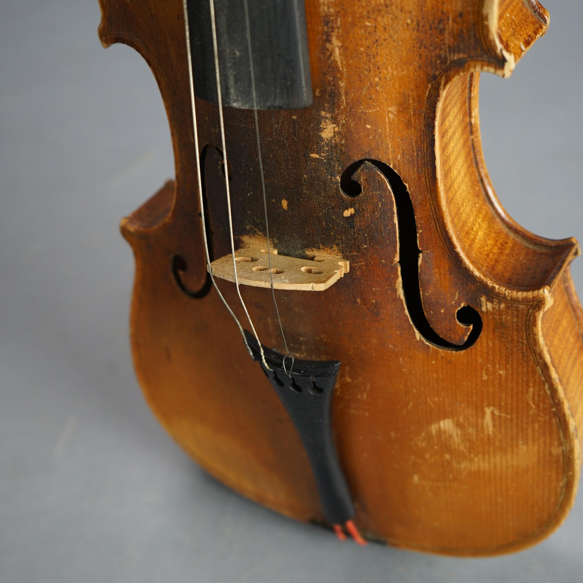 Antike Jacob Steiner School Cremonae- Violine, Schleife und Etui, um 1900 (20. Jahrhundert) im Angebot