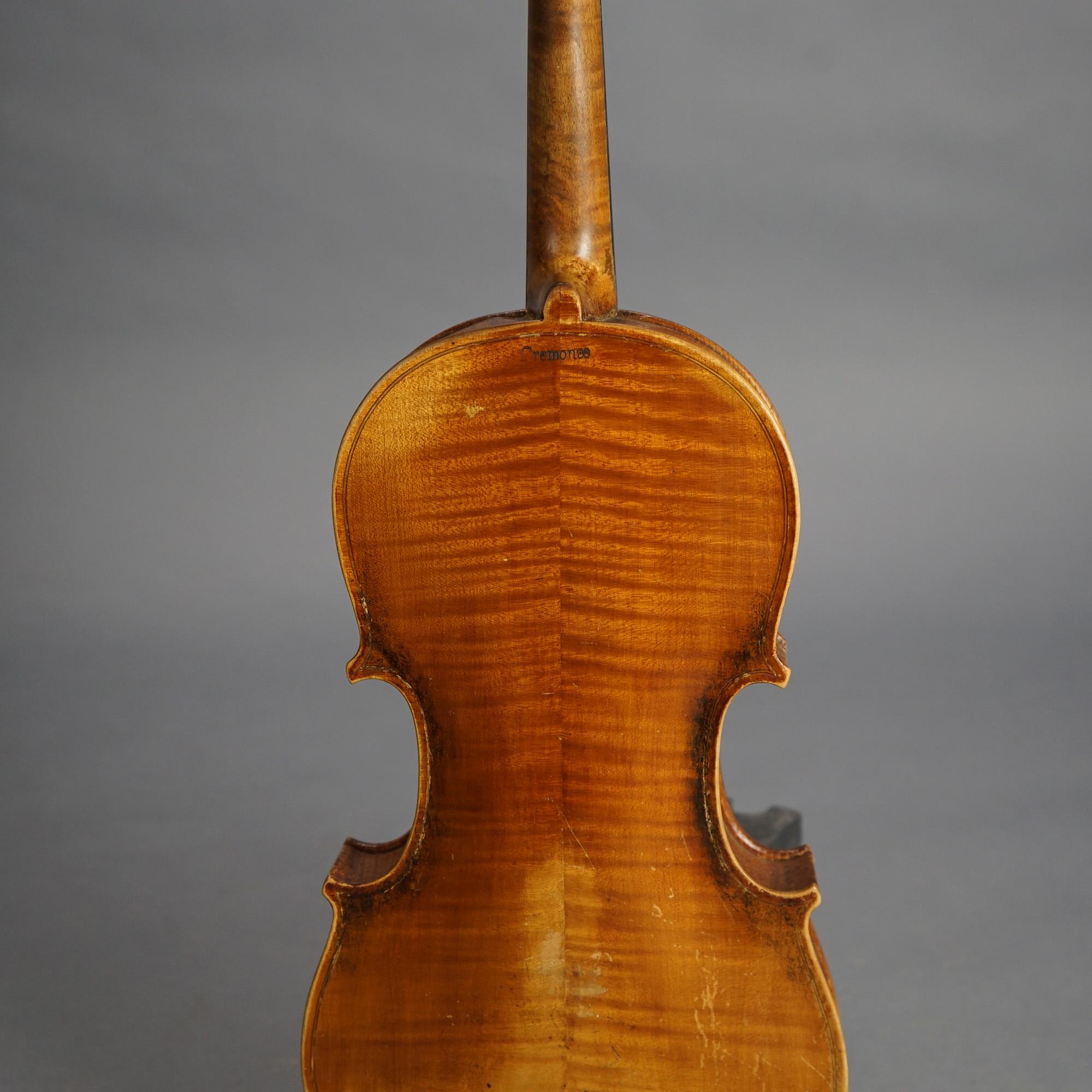 Antike Jacob Steiner School Cremonae- Violine, Schleife und Etui, um 1900 im Angebot 3