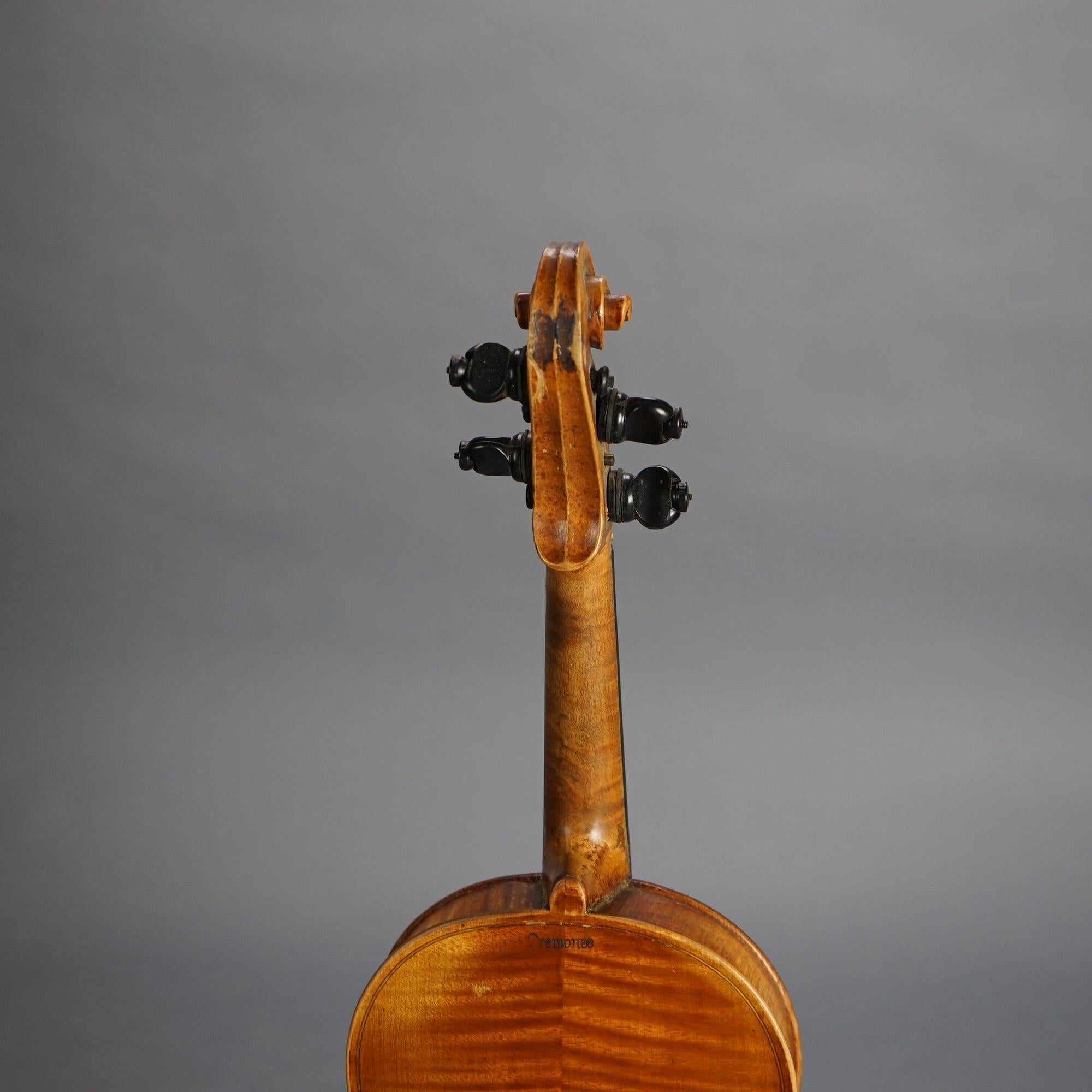 Antique Jacob Steiner School Cremonae Violin, Bow & Case C1900 3