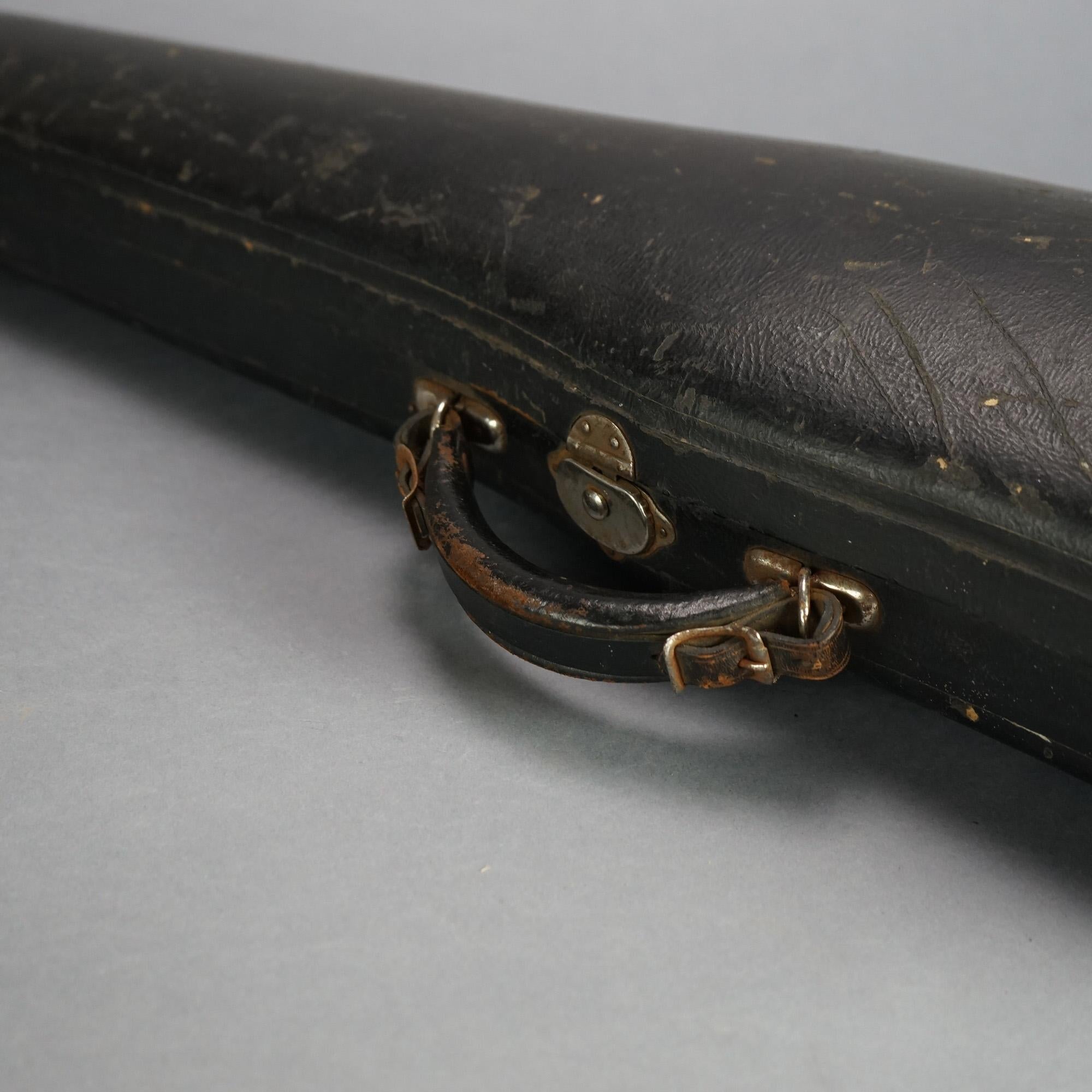 Violín antiguo Jacob Strainer, arco y estuche, s. XIX 8