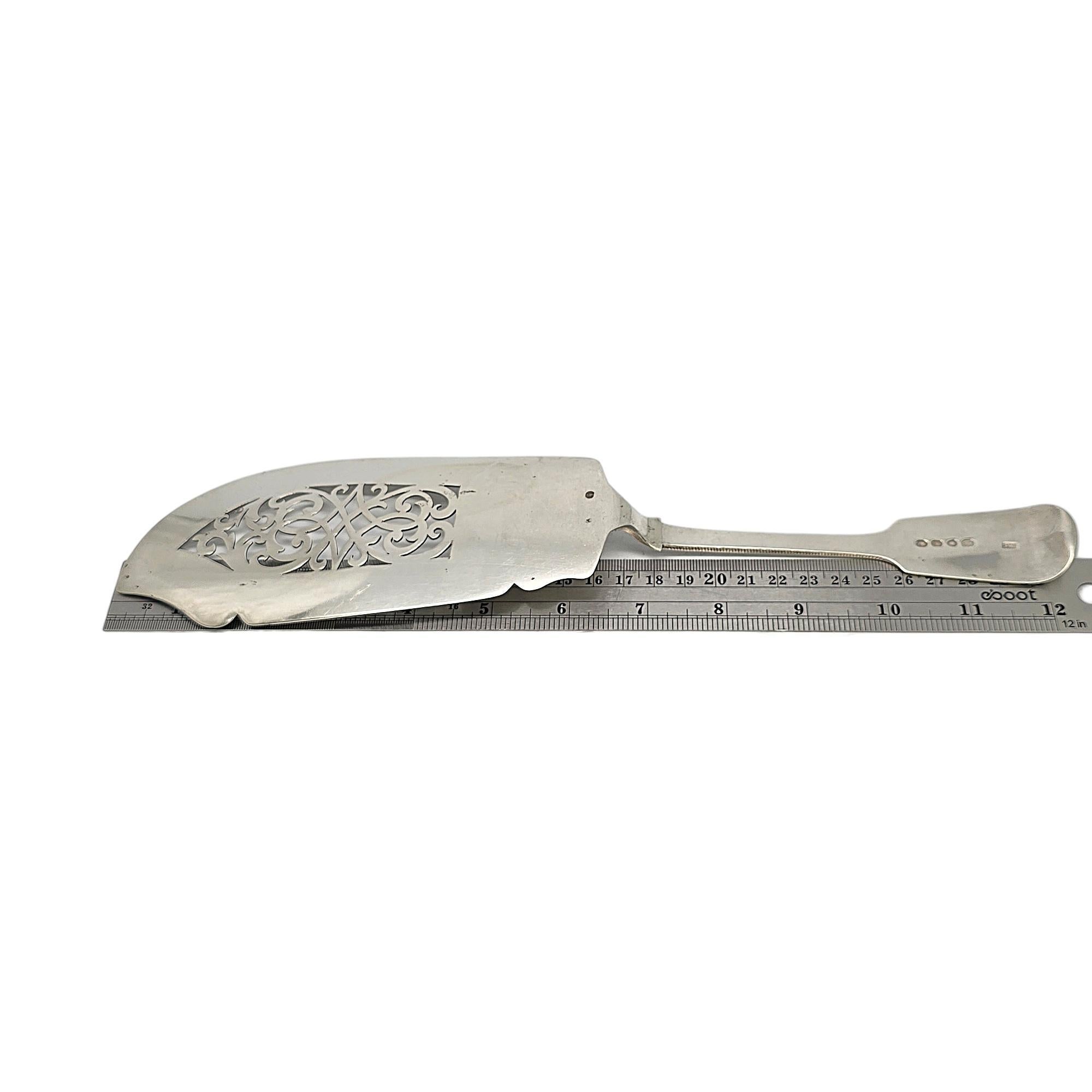 Antique Jacob White London England Sterling Silver Fish Server #19932 For Sale 5