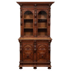 Antiquité en chêne sculpté Jacobean  Cabinet