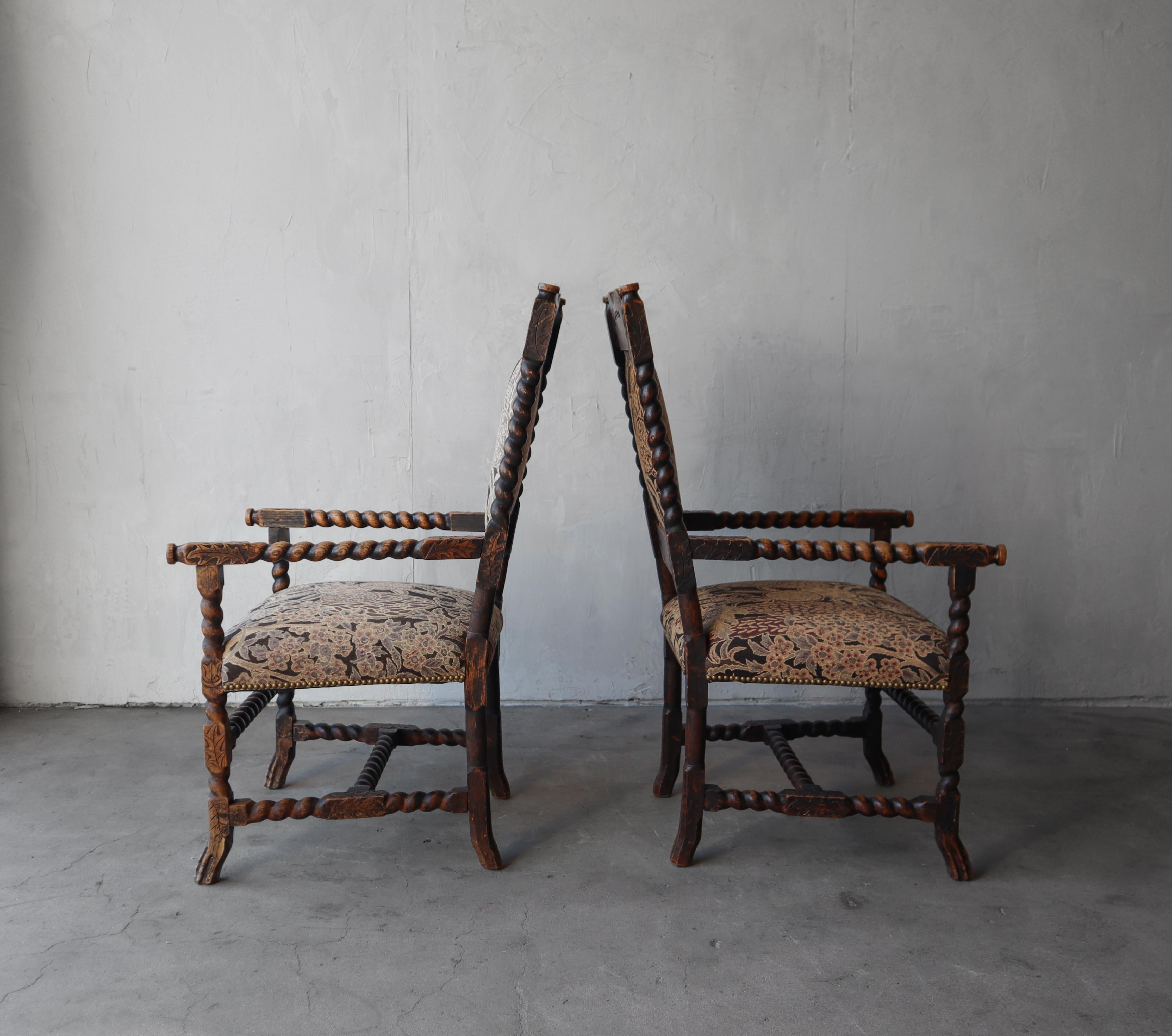 vintage wooden chairs with arms